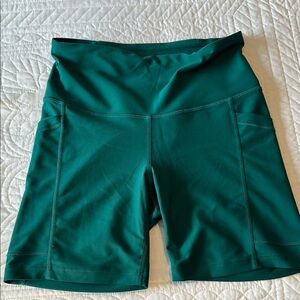 Women's Green Athletic Shorts